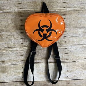 DimenzionG Bioheart Womens Mini Backpack Orange And Black
